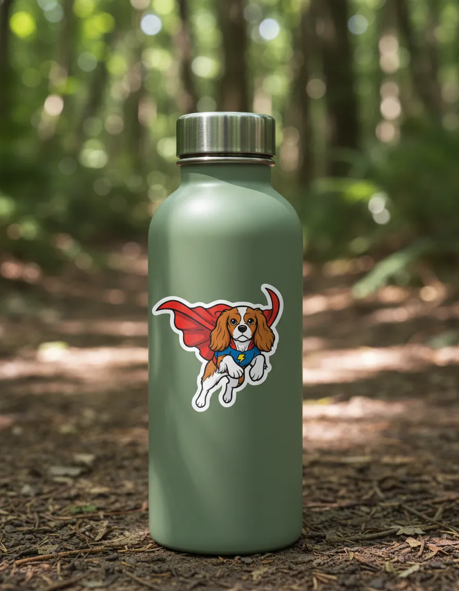 on a water bottle
